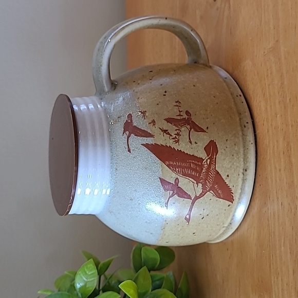 Hand Crafted Other - HANDCRAFTED POTTERY Lidded Travel/Office Mug